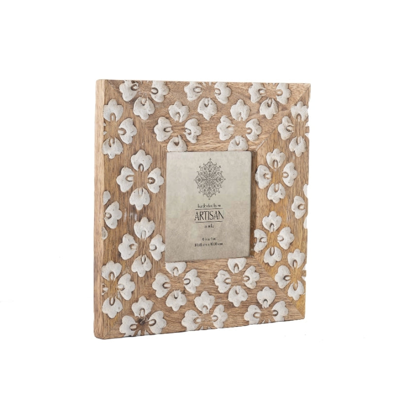 Handcrafted 4x4in 'Petal' Photoframe 20cm - Image 4