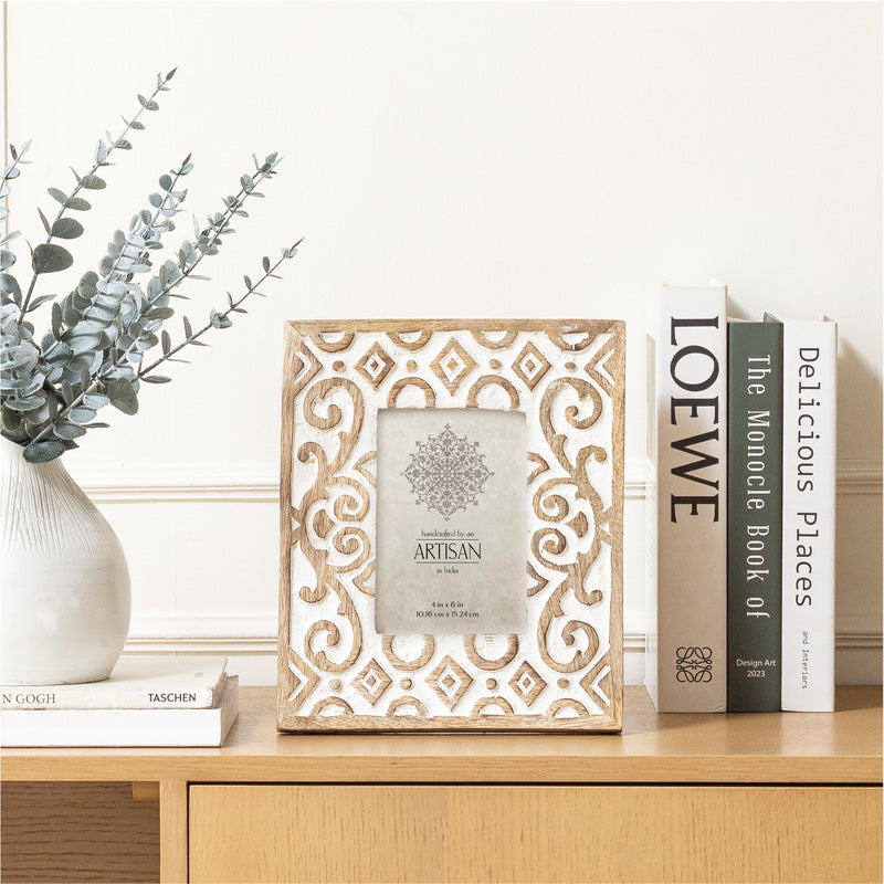 Handcrafted 4x6in 'Symmetry' Photoframe 25cm - Image 3