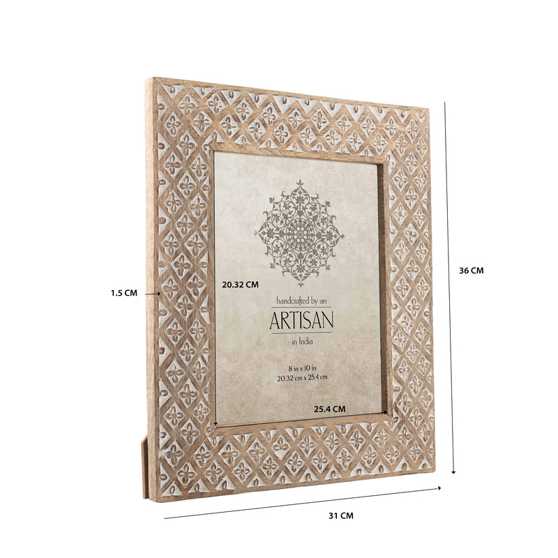 Handcrafted 8x10in 'Diamond Flower' Photoframe 36cm - Image 5