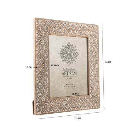 Handcrafted 8x10in 'Diamond Flower' Photoframe 36cm - Image 5