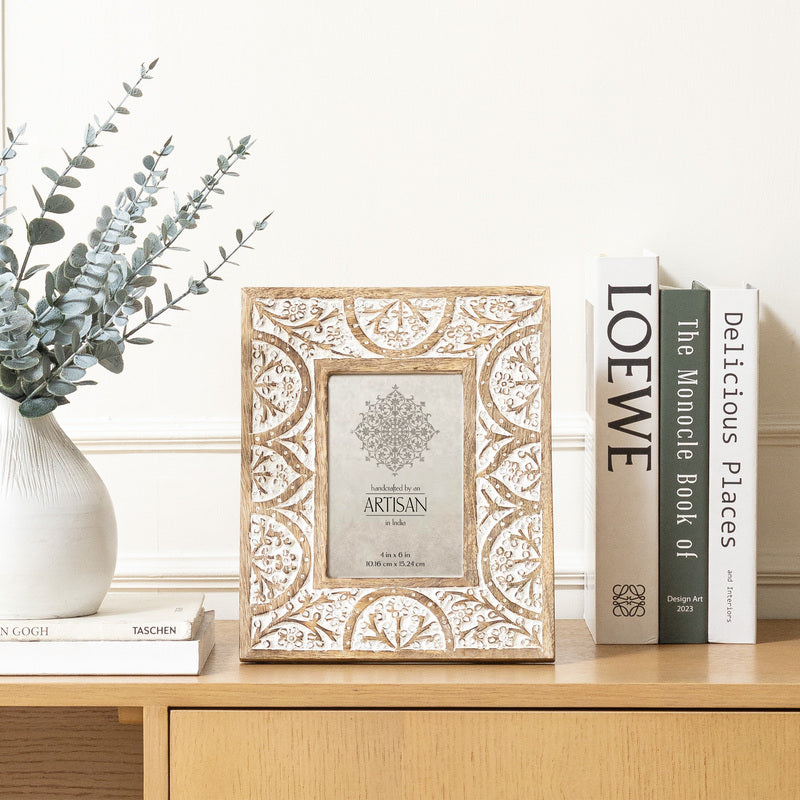 Handcrafted 4x6in 'Shapes' Photoframe 25cm - Image 3