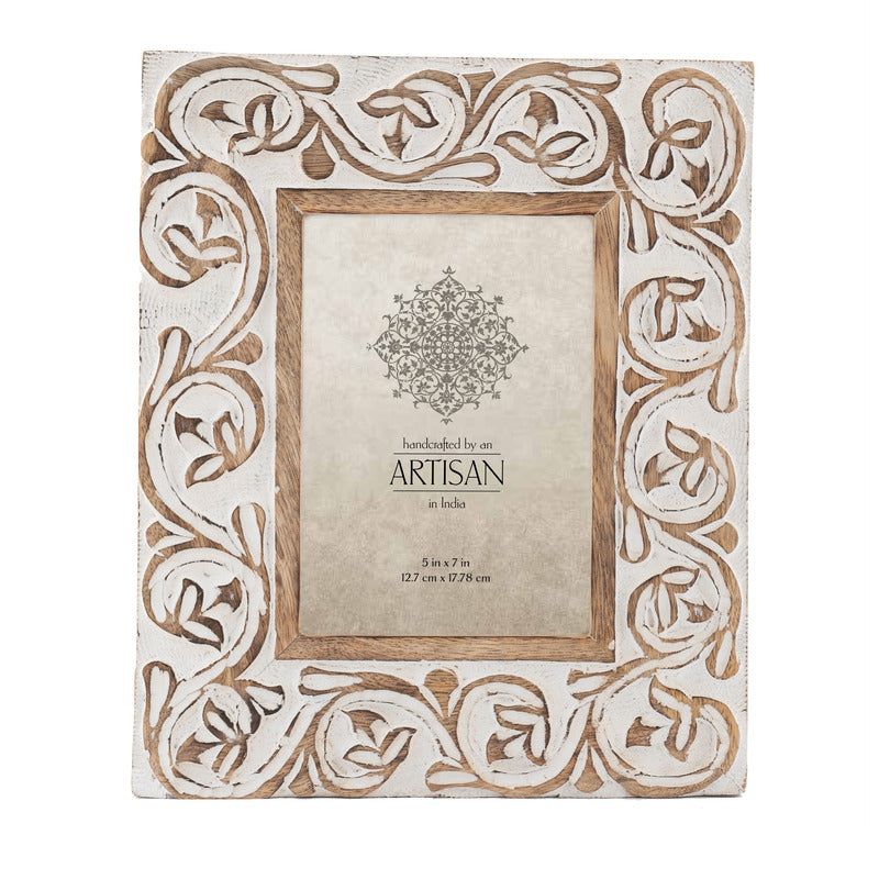Handcrafted 5x7in 'Swirl' Photoframe 29cm