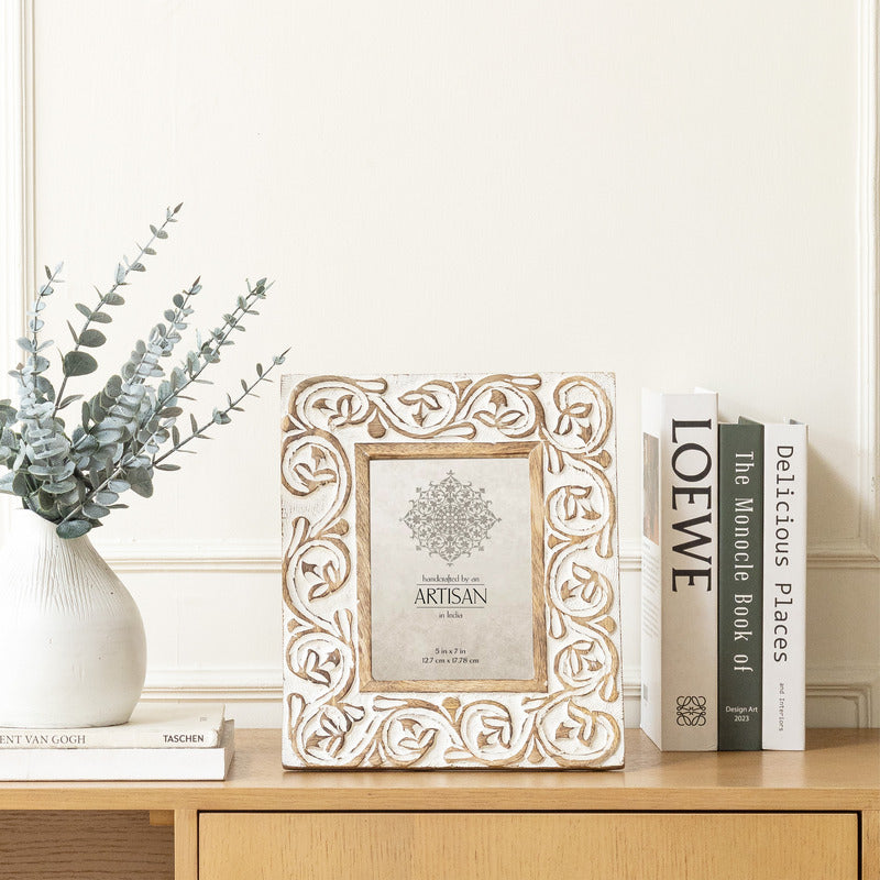 Handcrafted 5x7in 'Swirl' Photoframe 29cm - Image 3