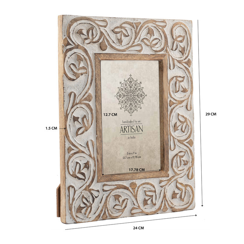 Handcrafted 5x7in 'Swirl' Photoframe 29cm - Image 5