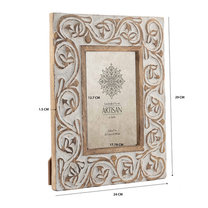 Handcrafted 5x7in 'Swirl' Photoframe 29cm - Image 5