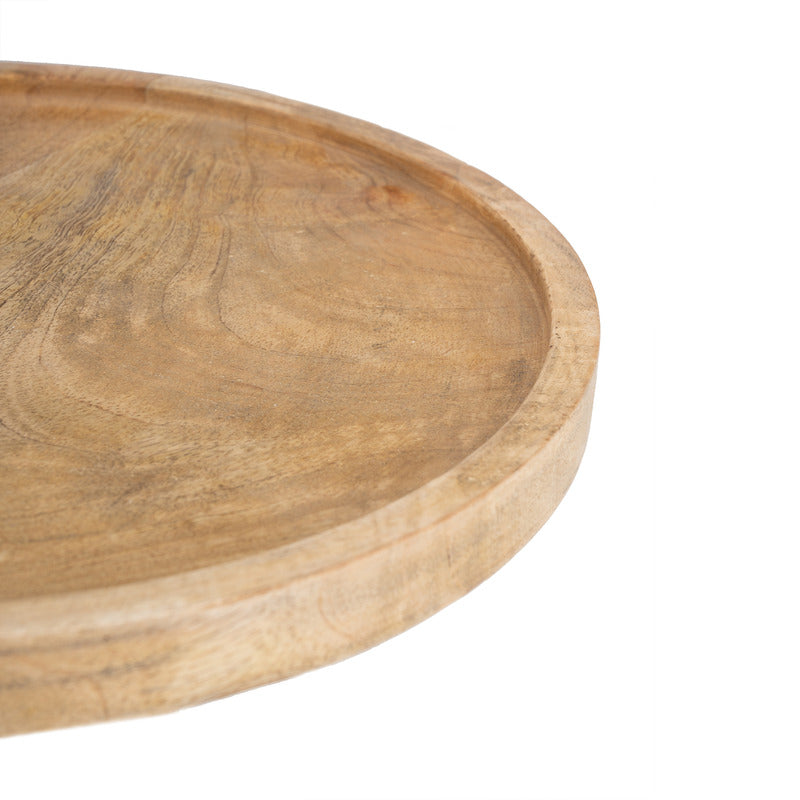 Handcrafted Mango Wood Classic Footed Cake Stand 30cm - Image 4