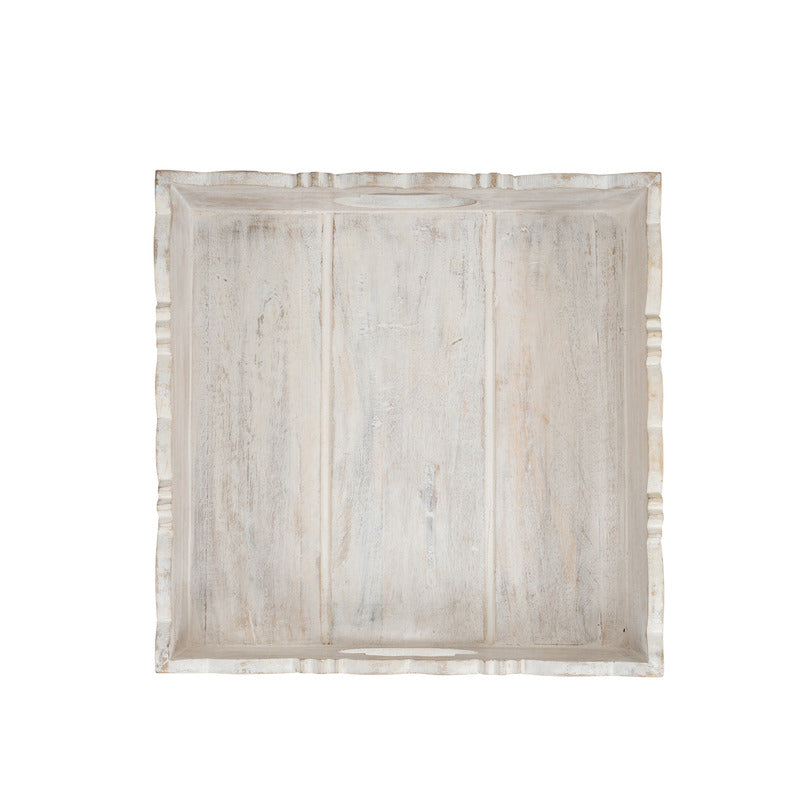 Handcrafted Carved Square Tray 30cm - Image 2