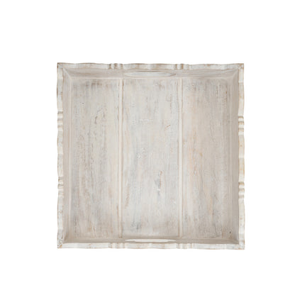 Handcrafted Carved Square Tray 30cm - Image 2