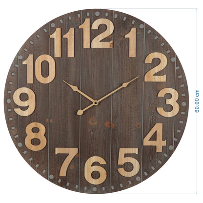 Emporium Slatted Aged Wall Clock 60cm - Image 5