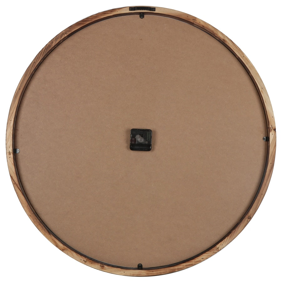 Distressed Monochrome Glass-Front Wall Clock 70cm - Image 4