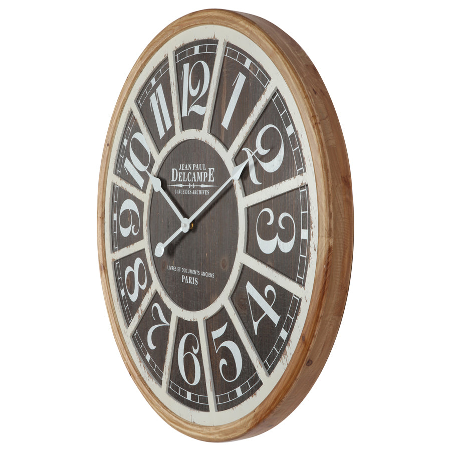 Distressed Grid Wall Clock 68x68cm - Image 3