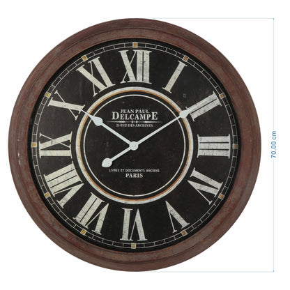 Vintage-Style 'Delcampe' Glass-Front Wall Clock 70cm - Image 5