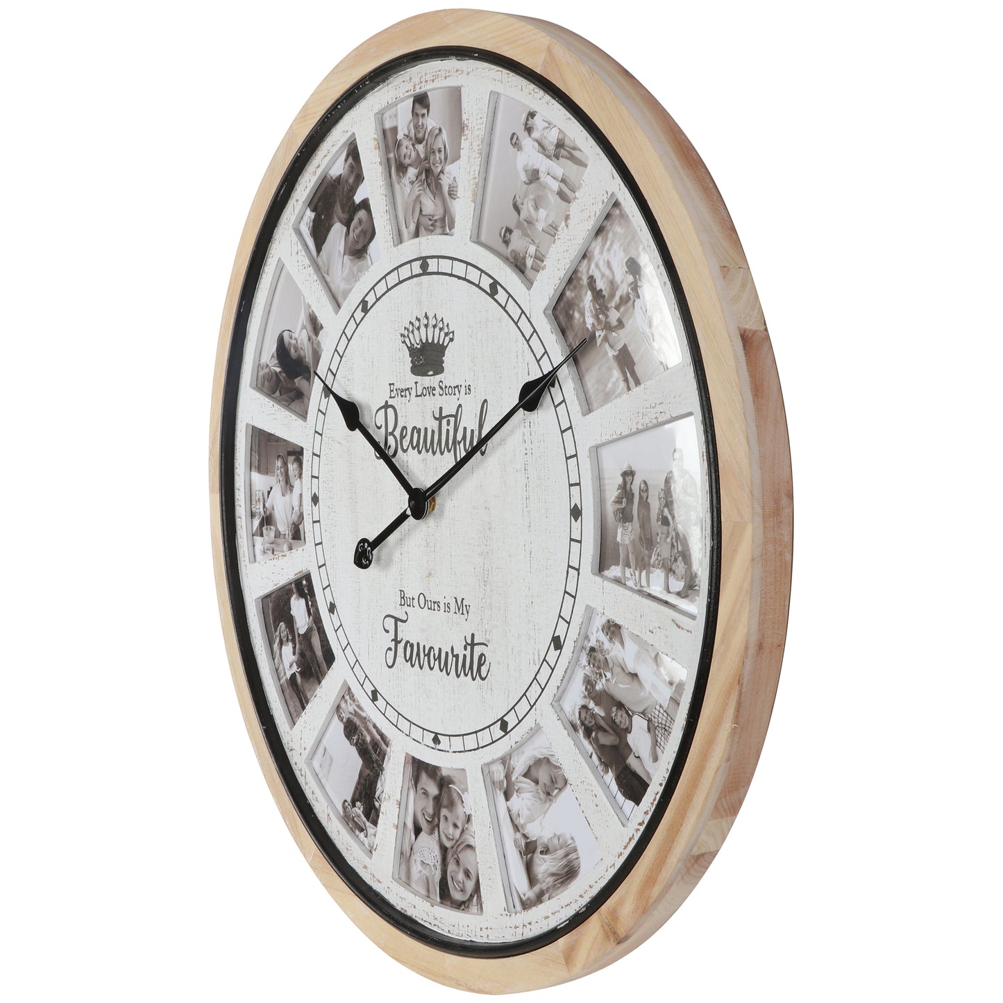 Hamptons Photo Gallery Collage Wall Clock 70cm - Image 3