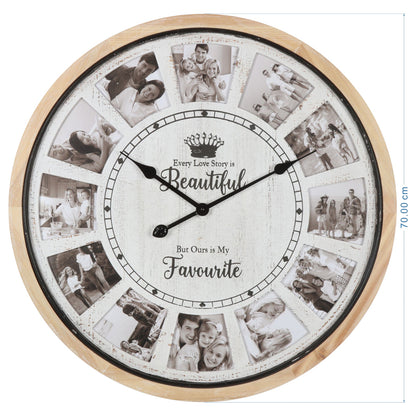 Hamptons Photo Gallery Collage Wall Clock 70cm - Image 4