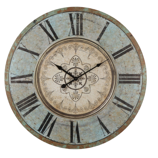 French Provincial Fleur Wall Clock 60cm