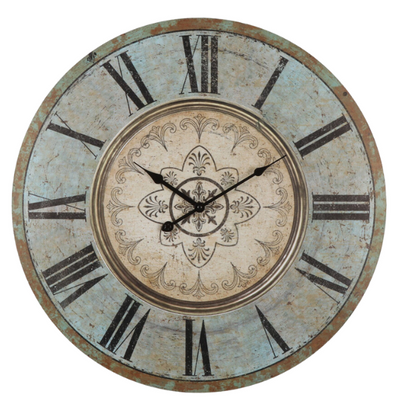 French Provincial Fleur Wall Clock 60cm