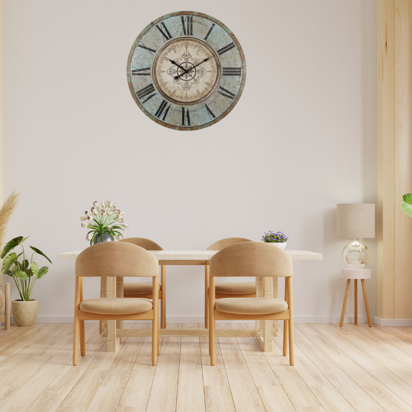 French Provincial Fleur Wall Clock 60cm - Image 2