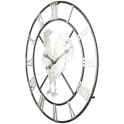 Country Rooster Wall Clock 60cm - Image 3