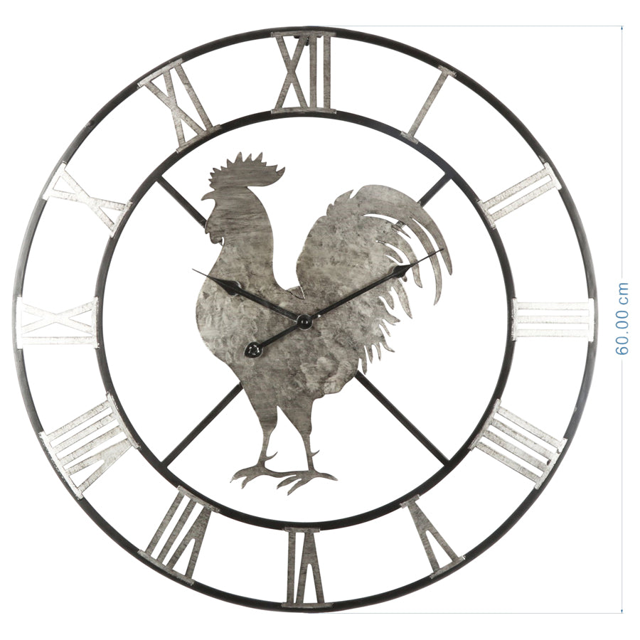 Country Rooster Wall Clock 60cm - Image 5