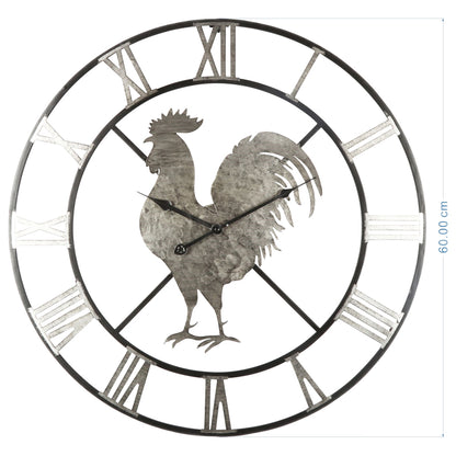 Country Rooster Wall Clock 60cm - Image 5