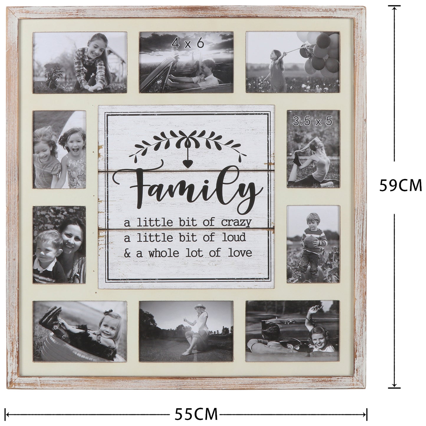 Family' Wall Hanging Photo Gallery Collage 55x59cm - Image 5