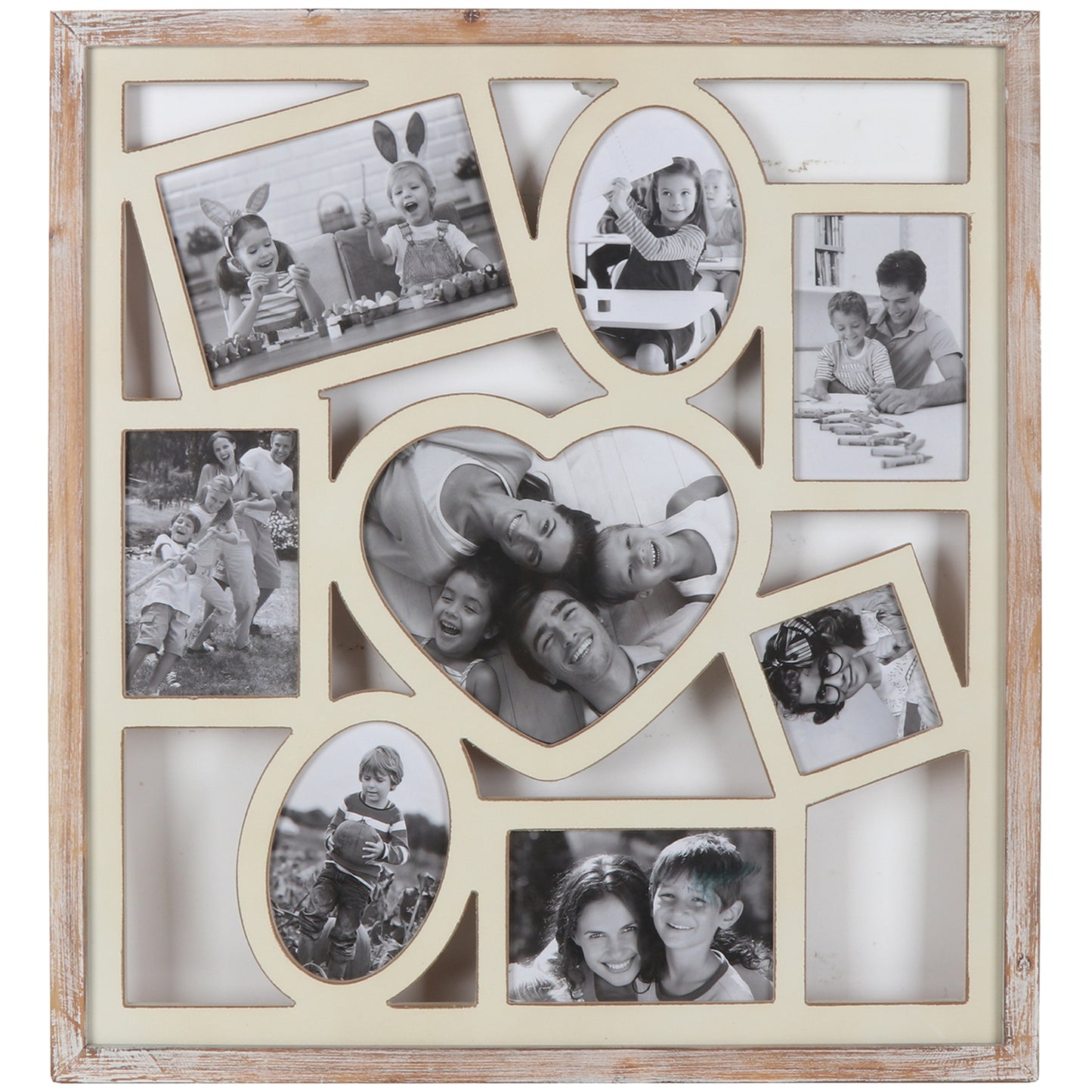 Framed Wall Hanging Photo Gallery Collage 54x58cm