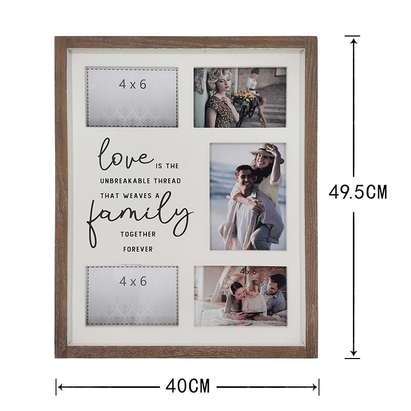 Love Is Family' Wall Hanging Photo Gallery Collage 40x49cm - Image 4