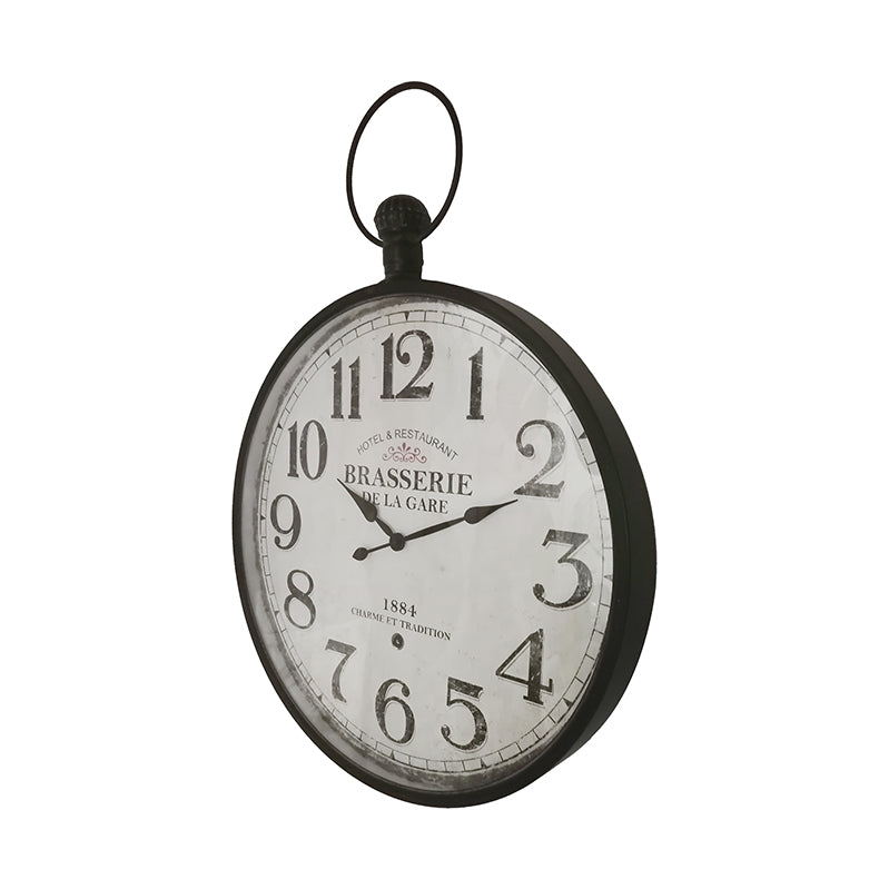 Brasserie' Glass Front Fob Wall Clock 60x81cm - Image 3