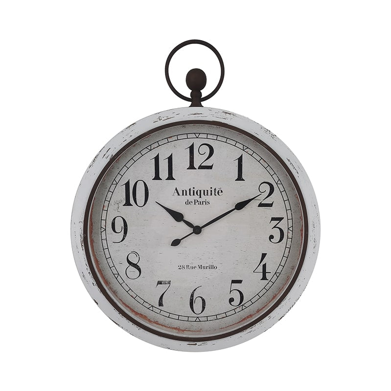 Distressed 'Antiquite' Glass Front Wall Clock 60x76cm