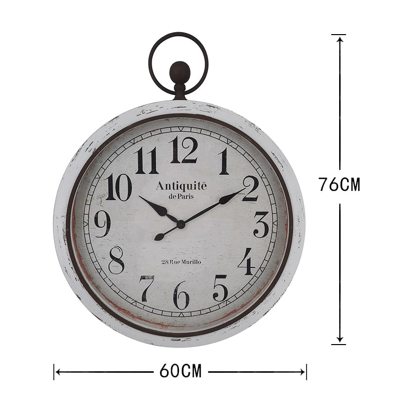 Distressed 'Antiquite' Glass Front Wall Clock 60x76cm - Image 4