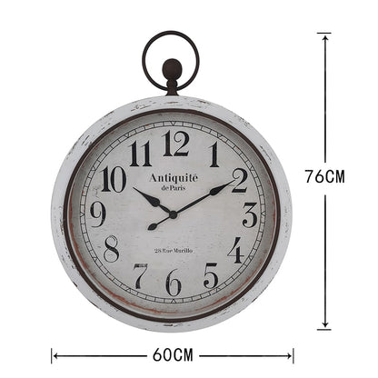Distressed 'Antiquite' Glass Front Wall Clock 60x76cm - Image 4