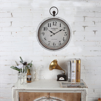 Distressed 'Antiquite' Glass Front Wall Clock 60x76cm - Image 5