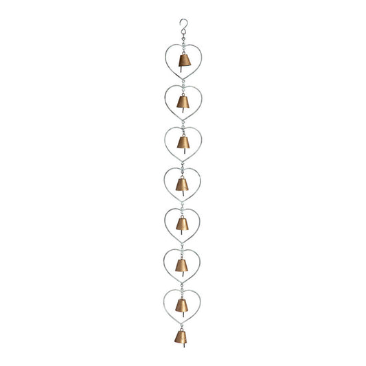 Hearts w Floating Bells Hanging Mobile 117cm