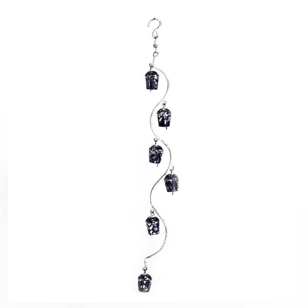 Handcrafted Spiral Vintage Bells Hanging Mobile 64cm