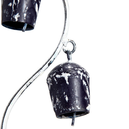 Handcrafted Spiral Vintage Bells Hanging Mobile 64cm - Image 3