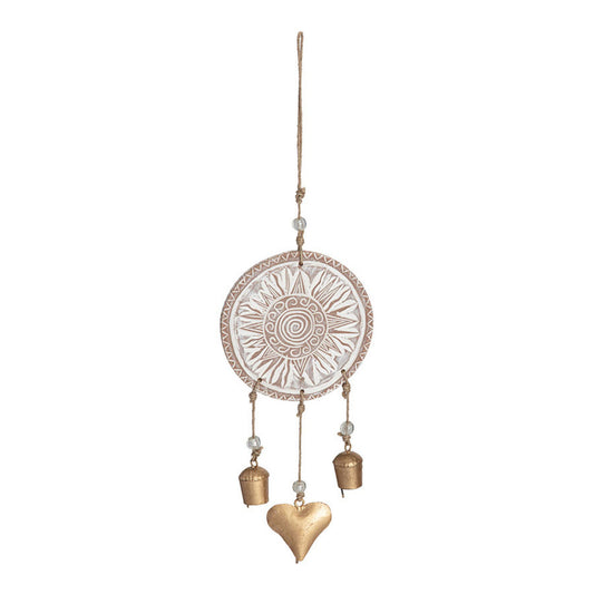 Mandala w Heart & Bells Mobile 65cm