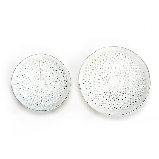 Set 2 Metal Punched Bowls Candle Plate 15cm - Image 2