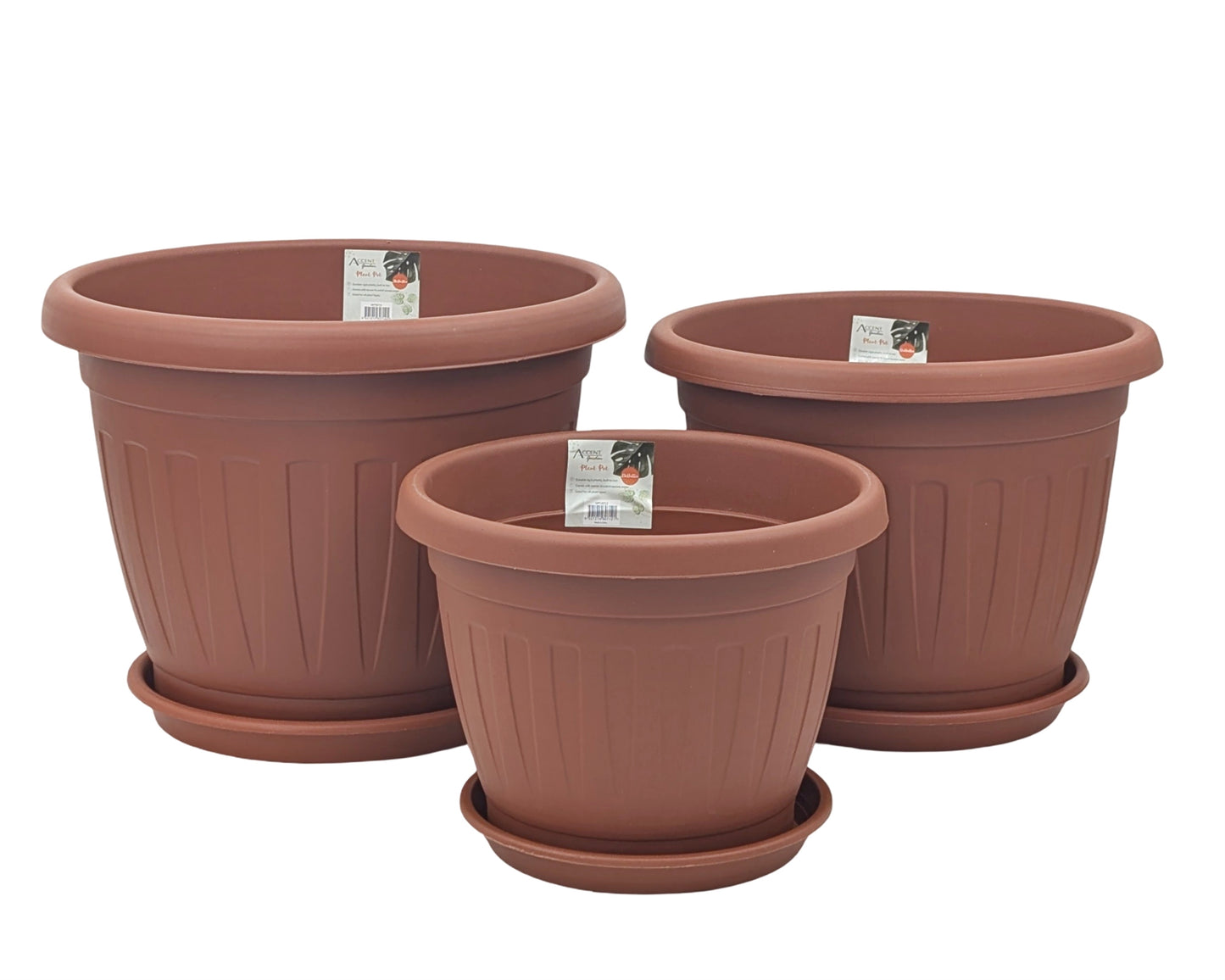 bulk 15 Garden Plastic Pot & Saucer 33cm