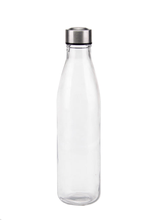 bulk 12 Clear Glass Water Bottle 1L Assorted 31cm