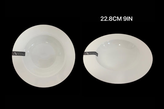 bulk 24 White Bone China Soup Bowl 23cm