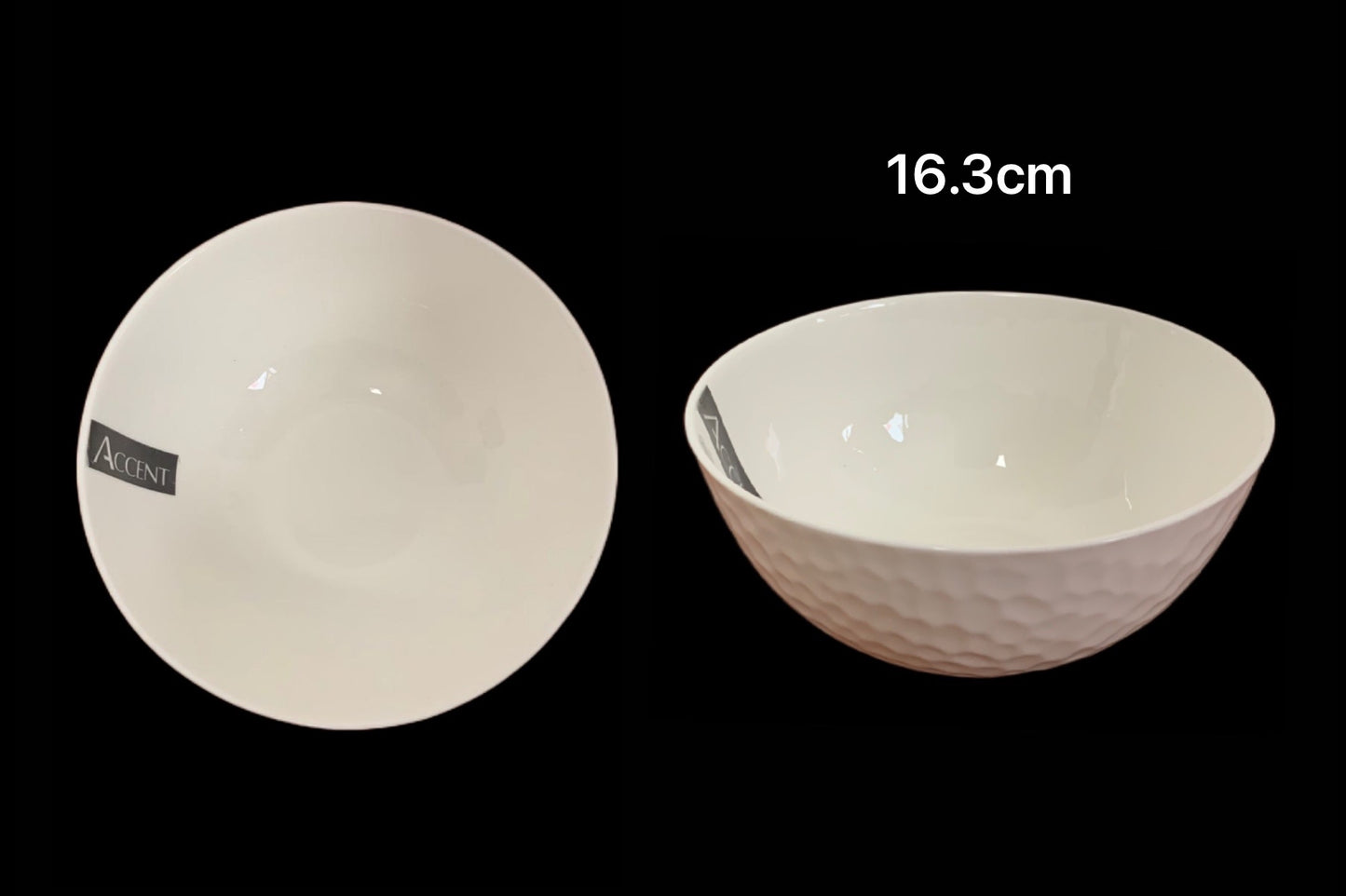 bulk 24 White Bone China Dimple Bowl Large 16cm