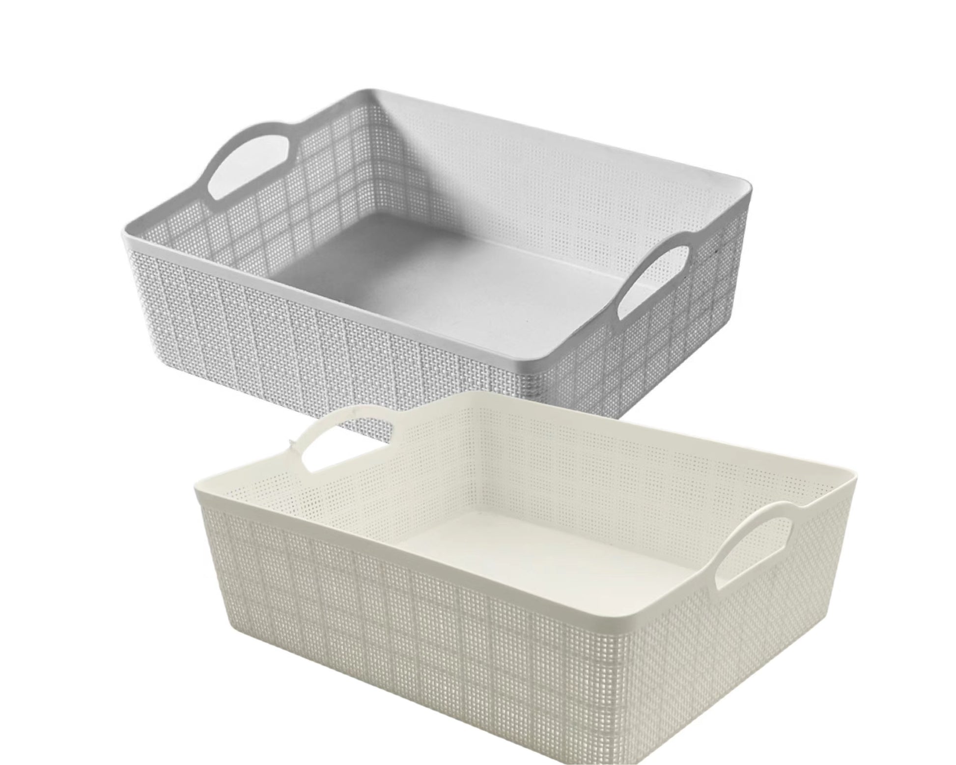 bulk 18 Rect Storage Basket w/ Handle 34cm