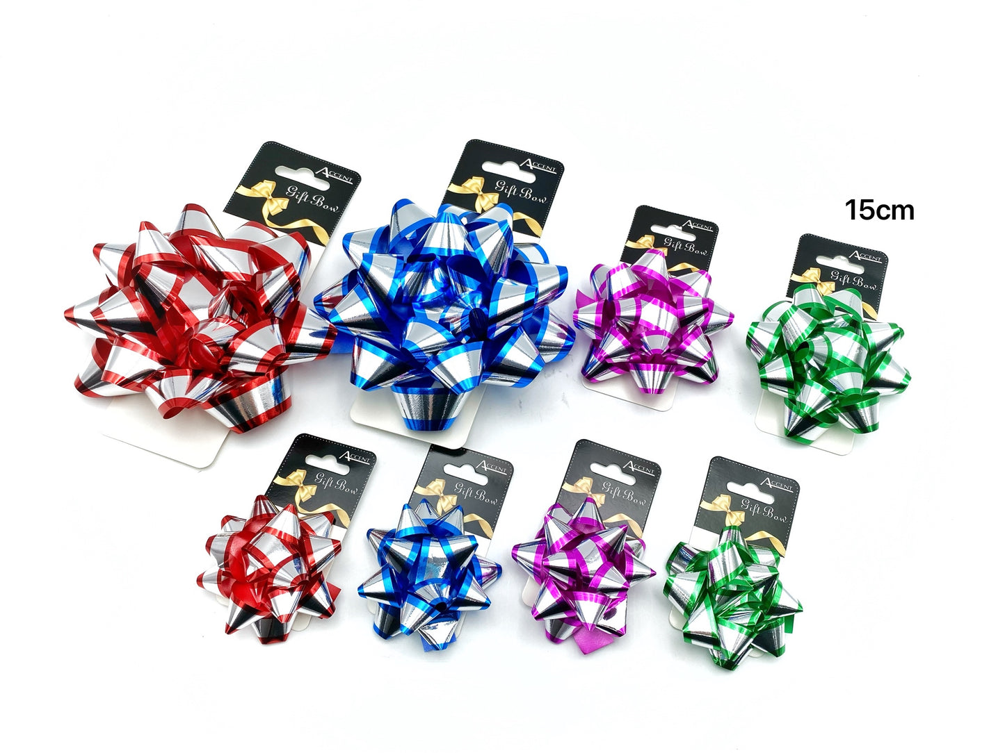 bulk 24 2 Tone Gift Bow 10cm Cols