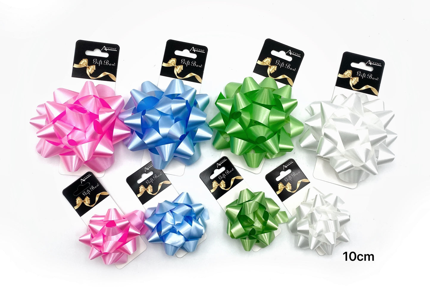 bulk 24 Satin Gift Bow 10cm Cols