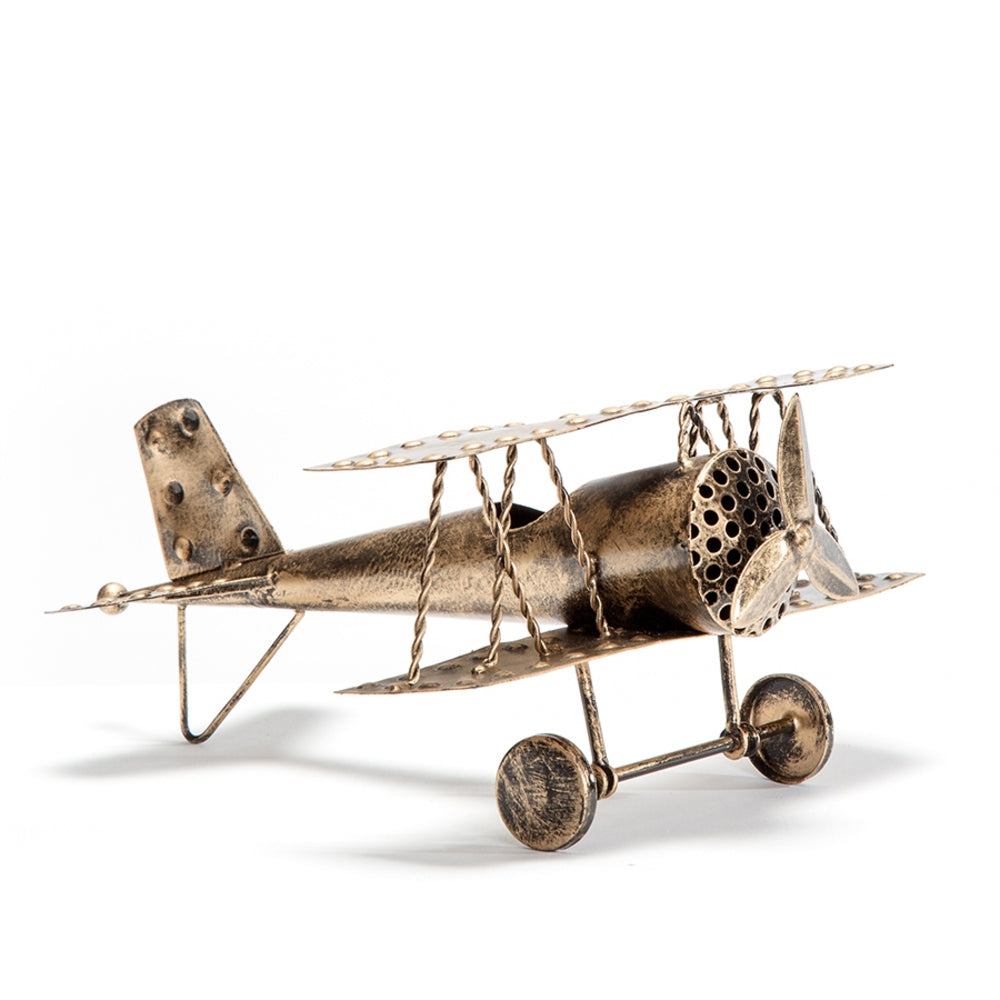 Antique Gold Aeroplane 25cm - Image 4