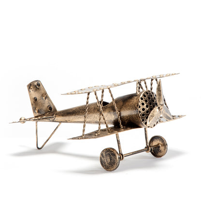 Antique Gold Aeroplane 25cm - Image 4