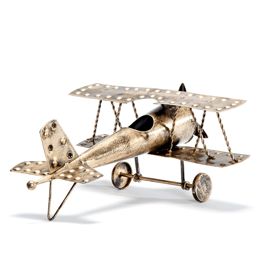 Antique Gold Aeroplane 25cm - Image 2
