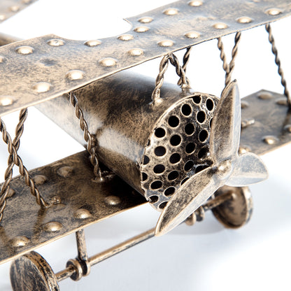 Antique Gold Aeroplane 25cm - Image 3