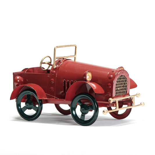 Red Vintage Metal Car 22cm - Image 2