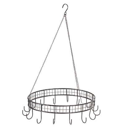 Round Hanging Circle w Hooks Metal 40cm - Image 2